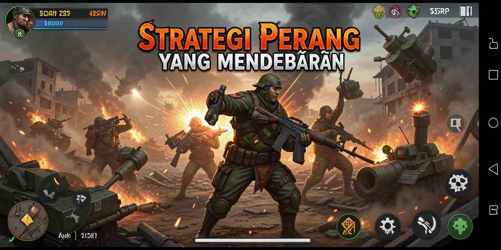 Tampilan menarik dari permainan strategi 55RP yang intens.
