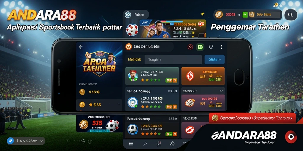 Tampilan utama layar taruhan olahraga ANDARA88 yang menarik.