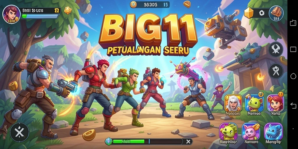 Screenshot gameplay BIG11 menampilkan aksi seru dalam permainan Arcade.