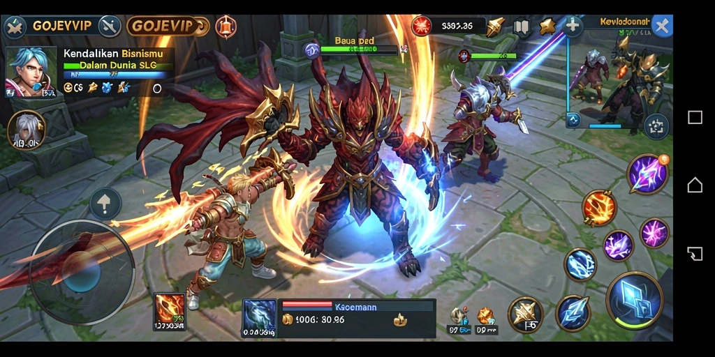 Antarmuka menarik dan gameplay mendebarkan dari GOJEKVIP.