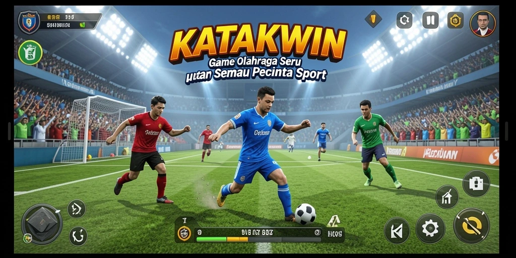 Tampilan menarik dari gameplay kompetitif KATAKWIN di lapangan olahraga.