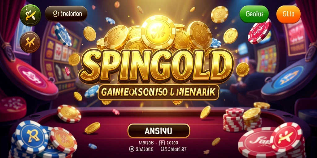 Tampilan gameplay SPINGOLD yang menarik dan dinamis.