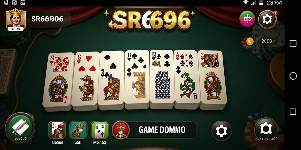 Tampilan gameplay mendebarkan dari SR6666 dengan domino klasik.