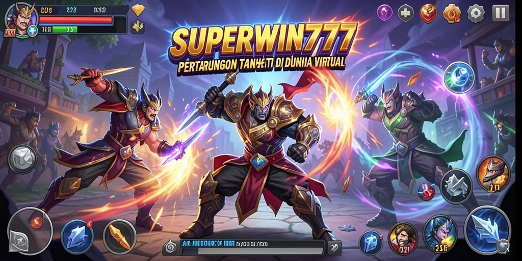 Screenshot permainan <strong>SUPERWIN777</strong> menampilkan aksi pertarungan yang intens dan grafis menawan.