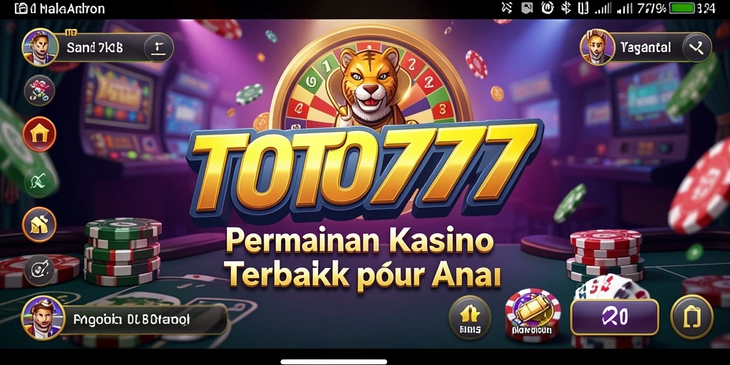 Screenshot utama TOTO777 menampilkan gameplay kasino yang mengasyikkan dan interaktif.